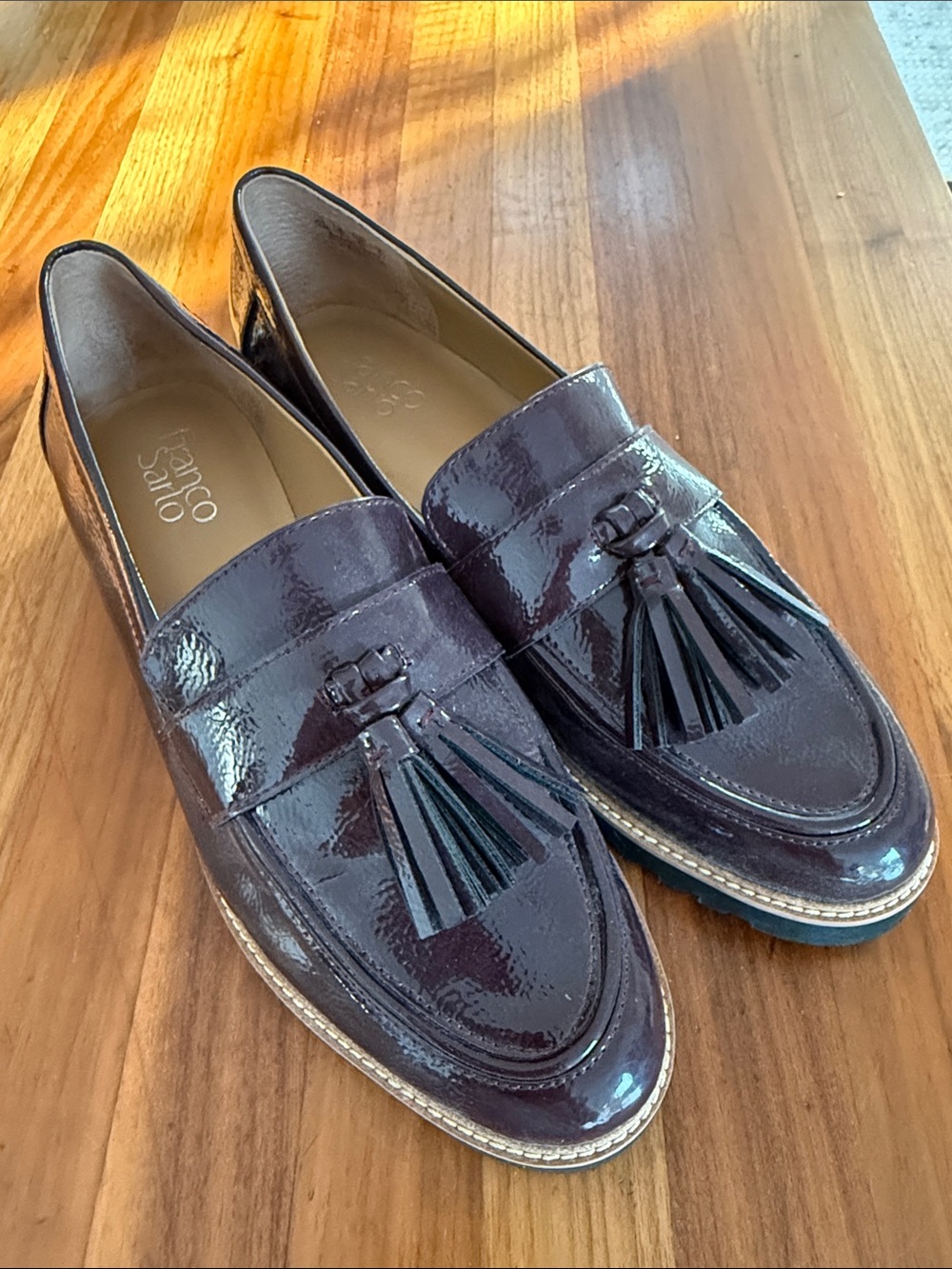 NWOT Franco Sarto Women's Carolynn Lug Sole Loafers SZ 10